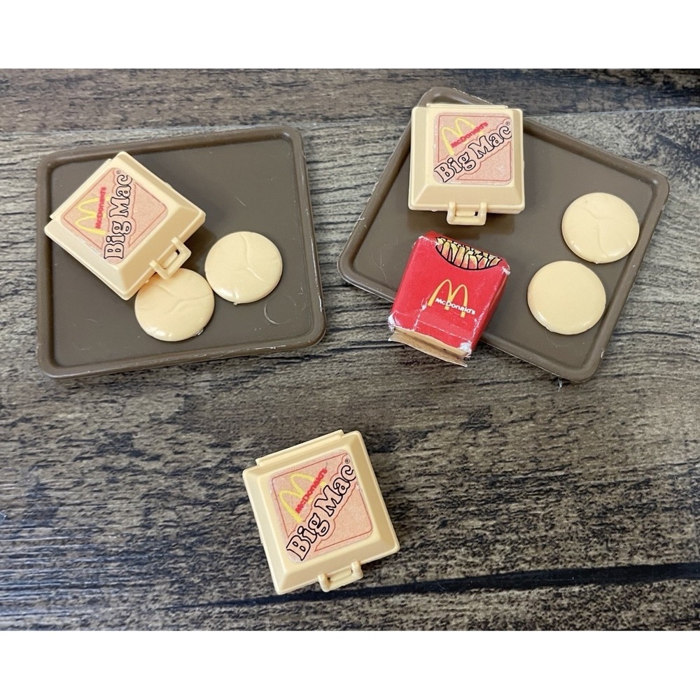 Vintage Barbie Loves McDonald's Restaurant Replacement Pieces Hamburger Fries